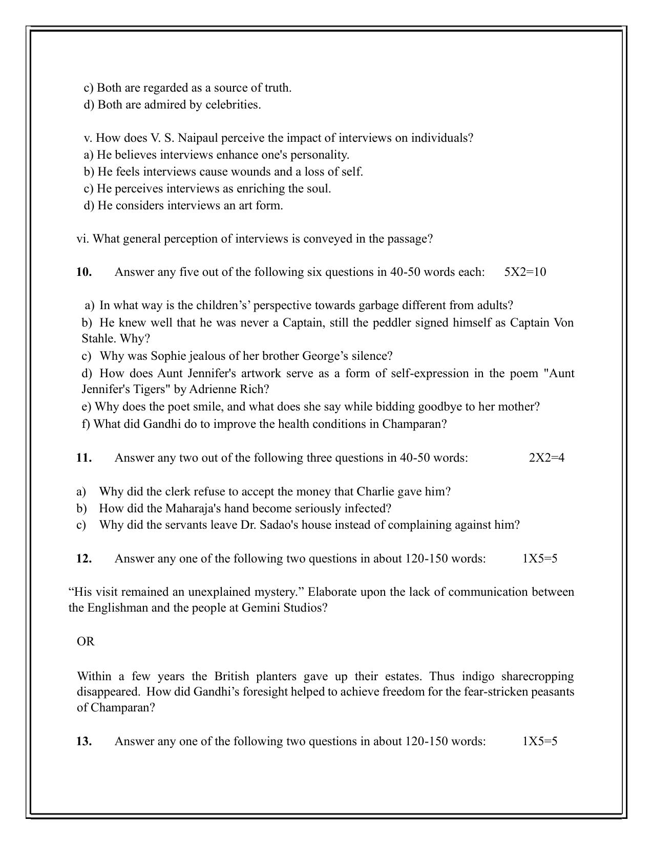 Edudel Class 12 English Practice Papers-2 (2023-24) - Page 13