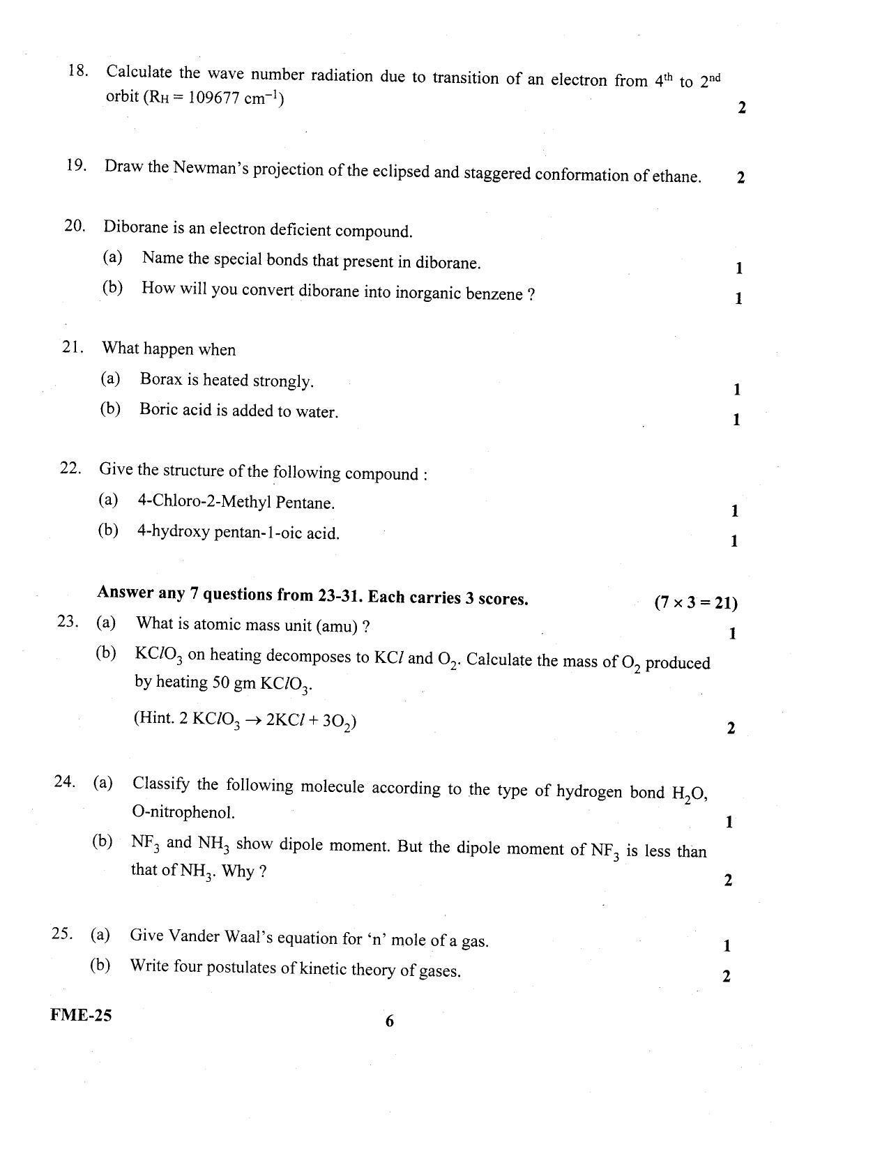 Kerala Plus One 2020 Chemistry Question Papers (Model) - Page 4