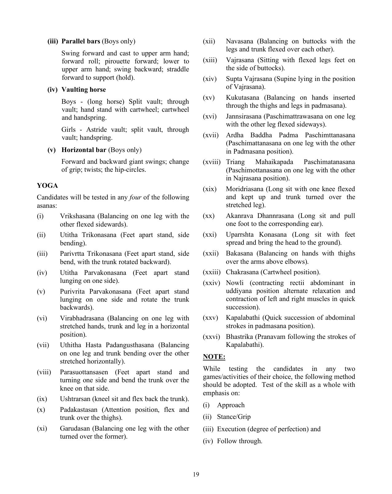 ISC Class XI & XII Physical Education 2025 Syllabus - Page 19