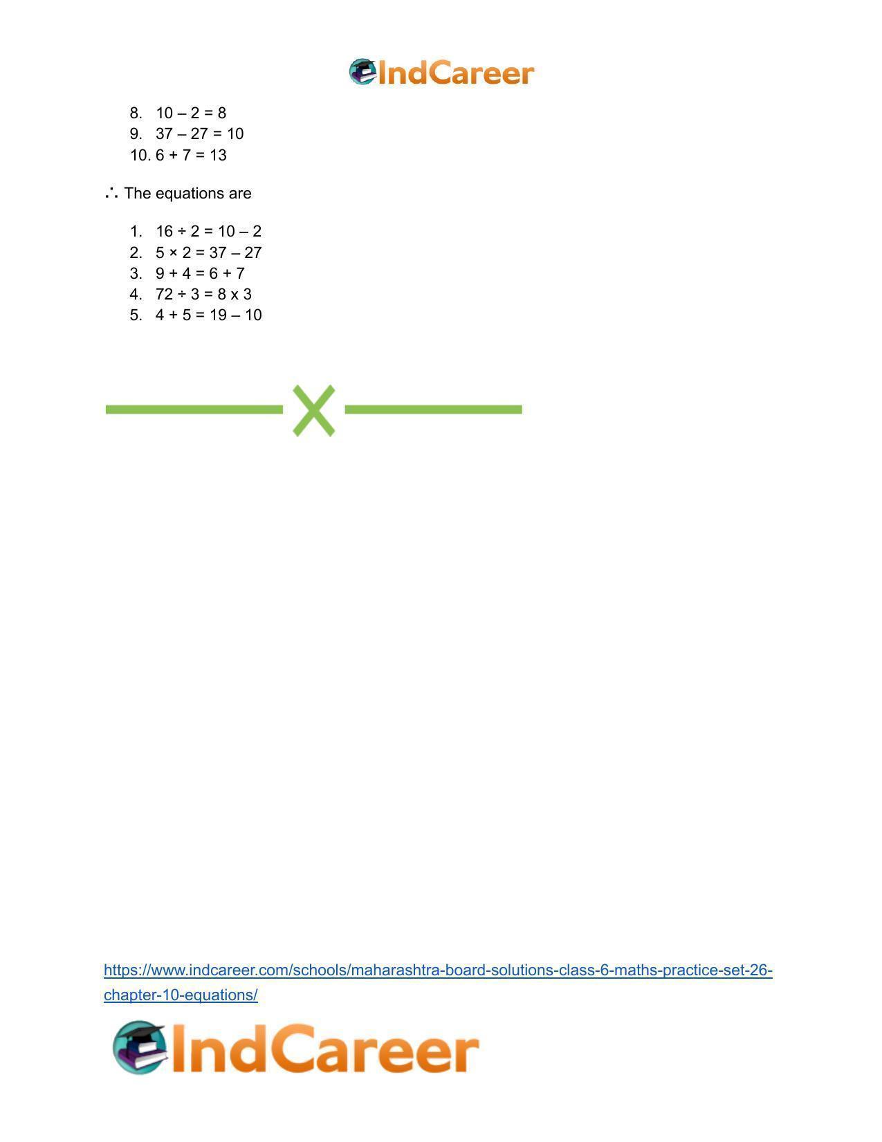 Maharashtra Board Solutions Class 6-Maths (Practice Set 26): Chapter 10- Equations - Page 3