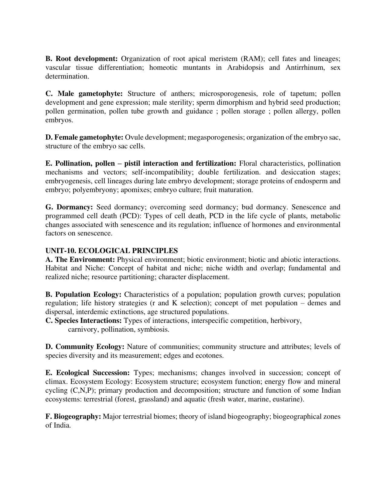 AP RCET Botany Syllabus - Page 6