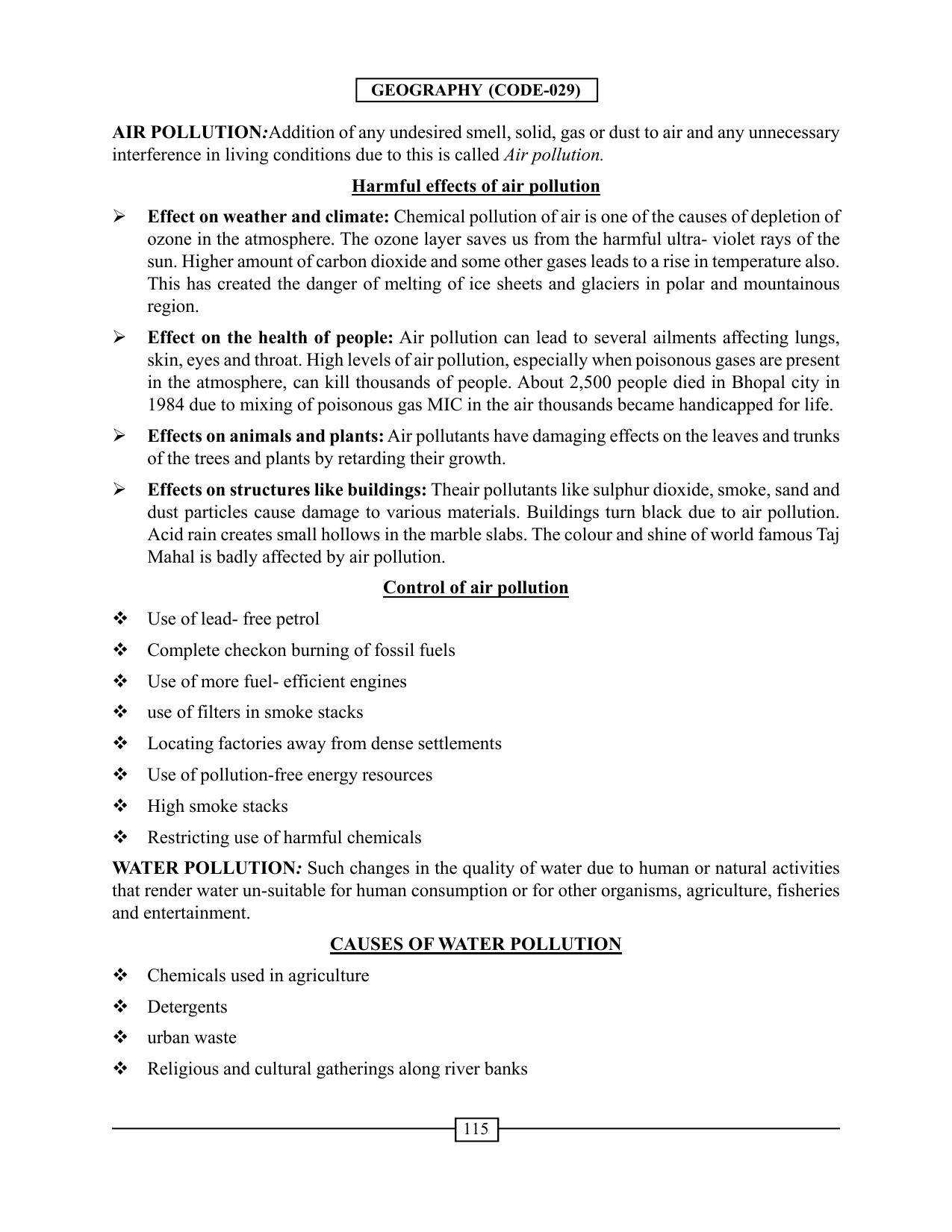 CBSE Worksheets for Class 12 Geography Geographical Perspective on Selected Issues and Problems - Page 2
