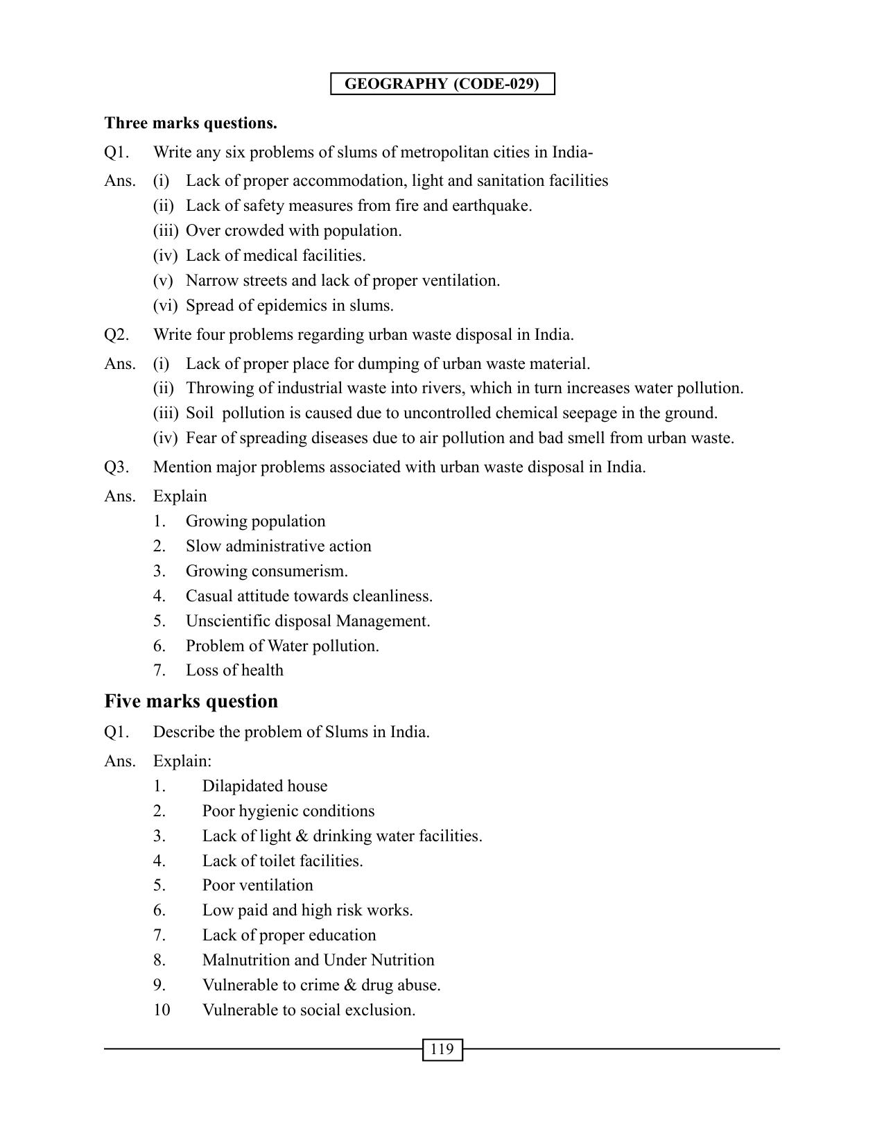CBSE Worksheets for Class 12 Geography Geographical Perspective on Selected Issues and Problems - Page 6