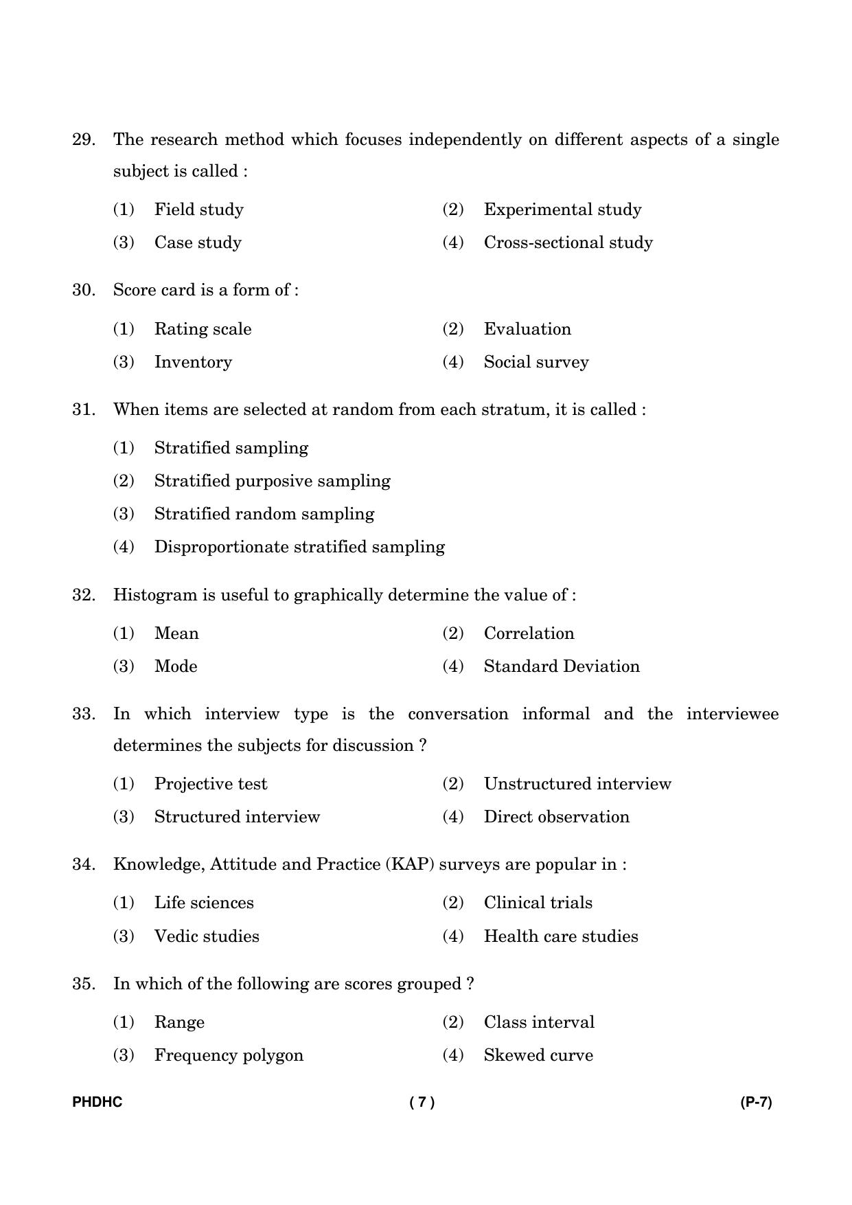 IGNOU PhD Entrance Test Ph. D. (Home Science) Entrance Test, July, 2023 Question Paper - Page 8