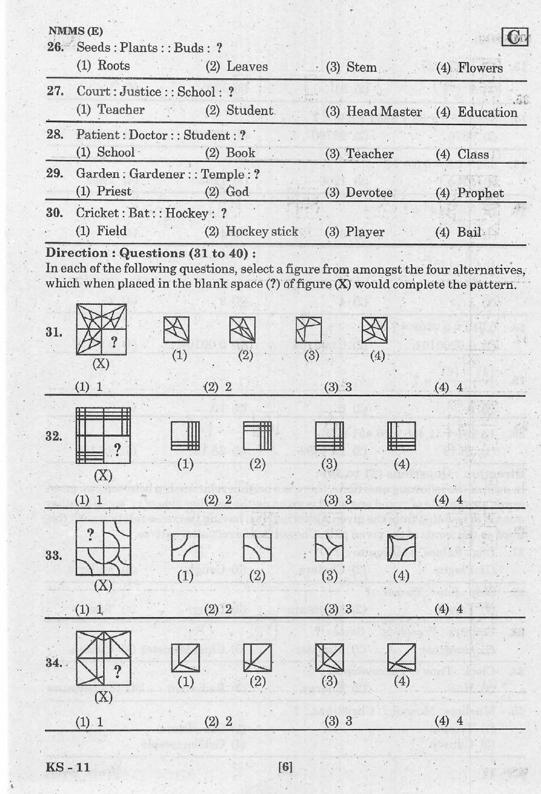 NMMS Feb 2021 - Booklet Code-C (English Medium) - Page 6