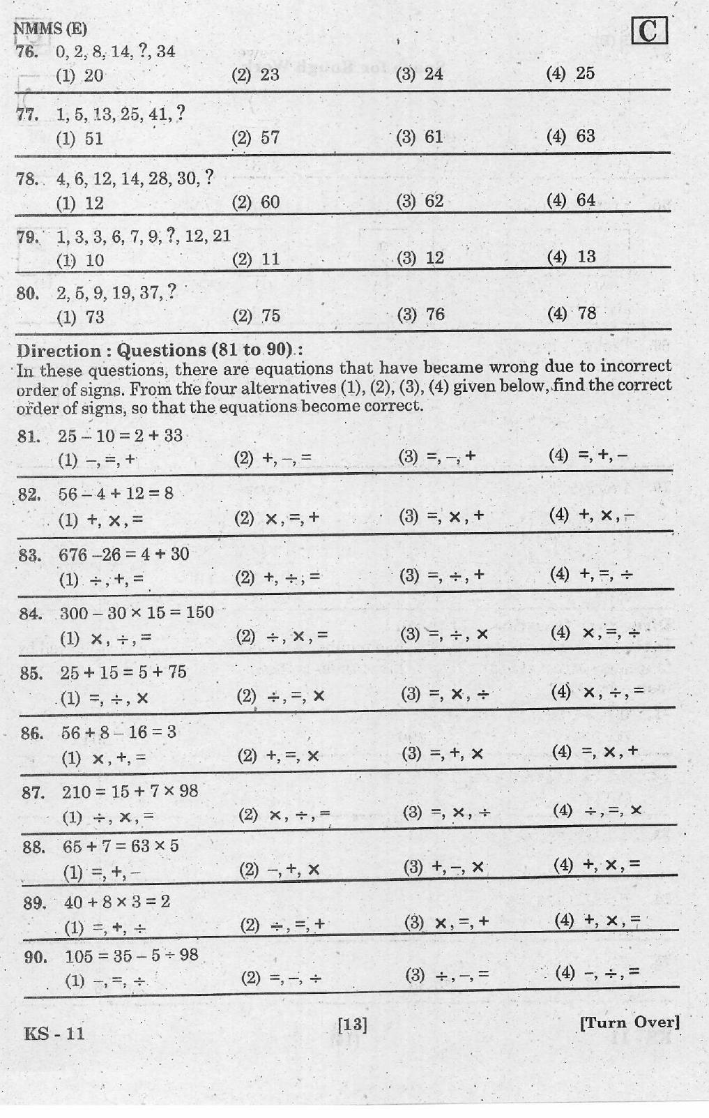 NMMS Feb 2021 - Booklet Code-C (English Medium) - Page 13