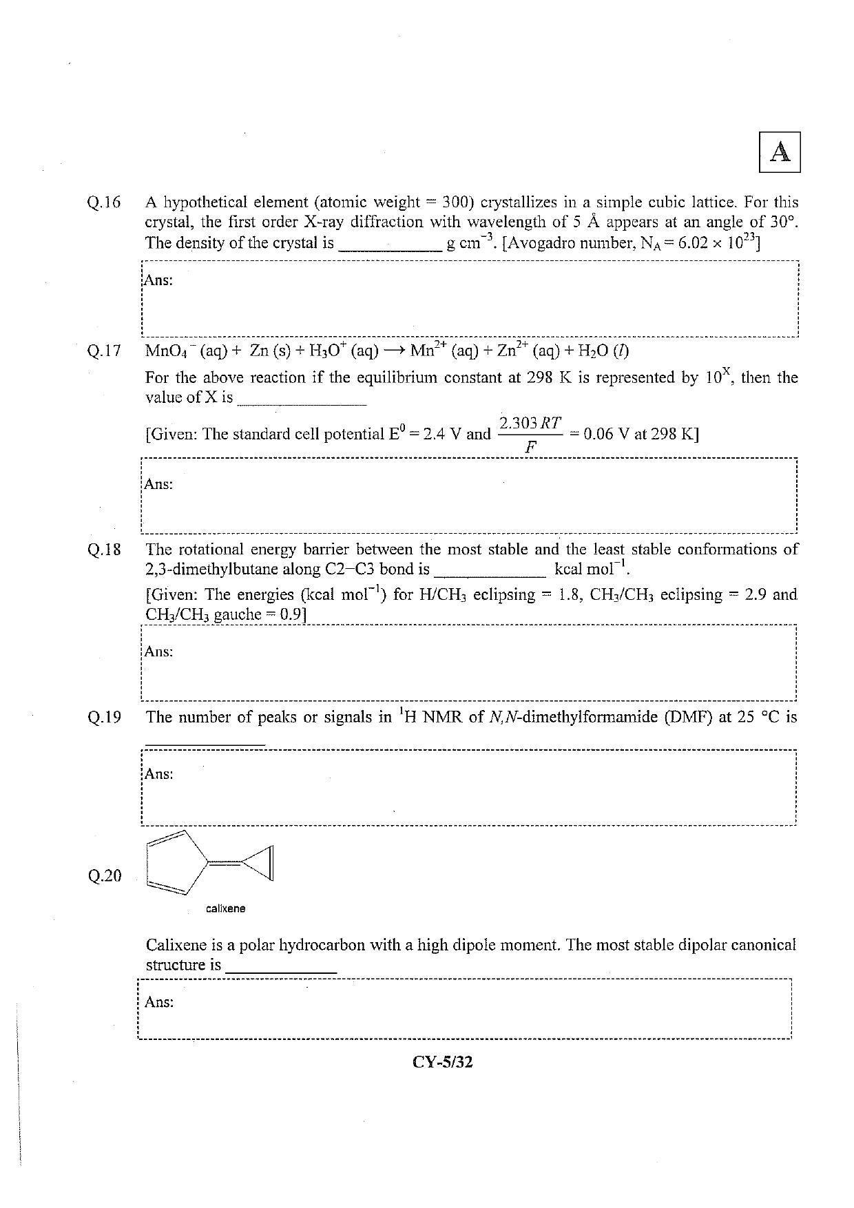JAM 2013: CY Question Paper - Page 6