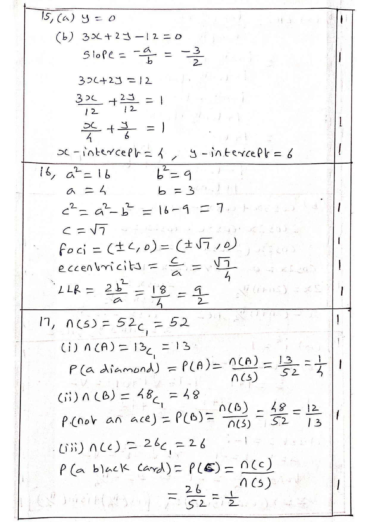 Kerala Plus One 2022 Maths (Science) Answer Key (Model) - Page 5