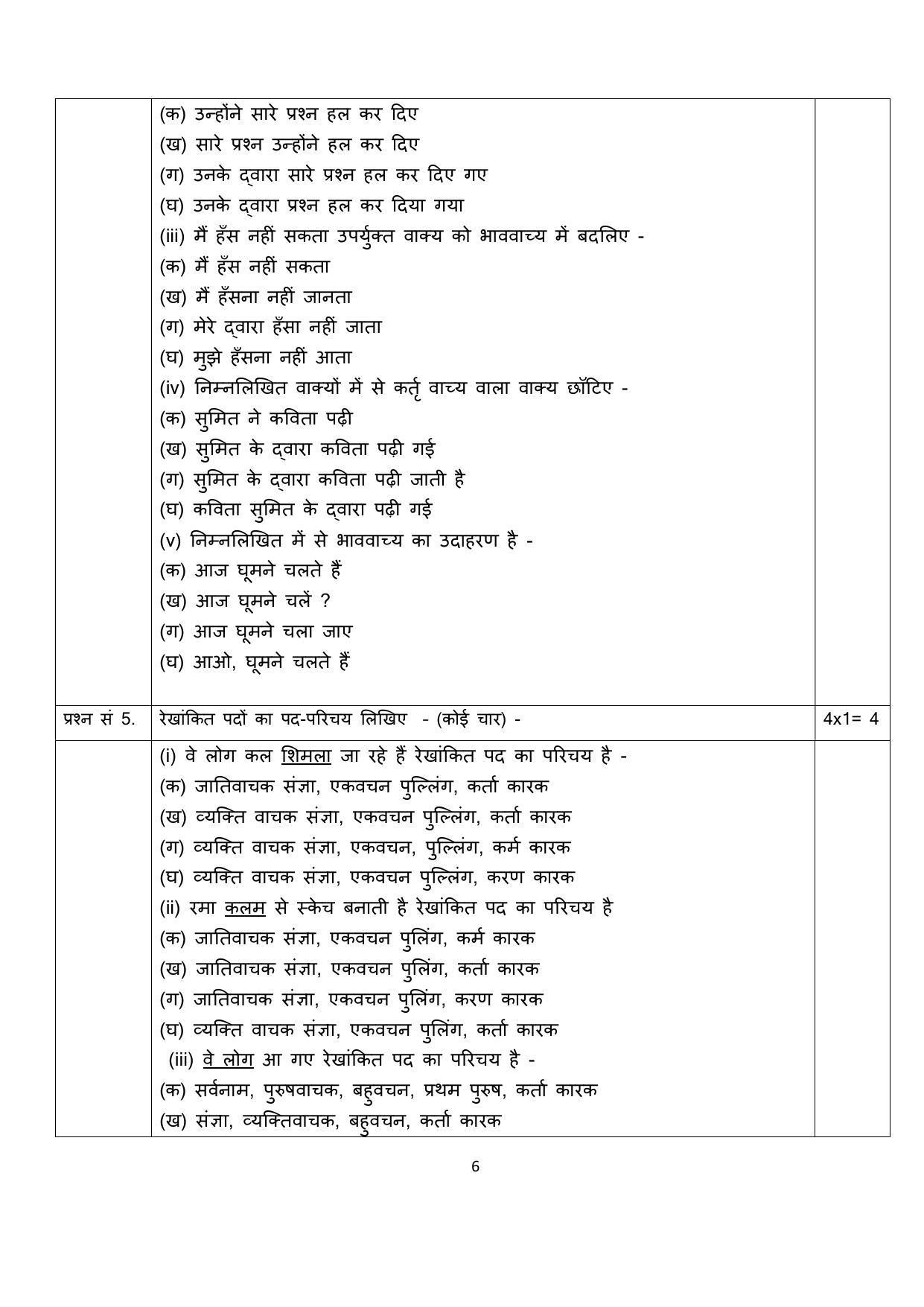 Edudel Class 10 Hindi Sample Question Paper - Page 6