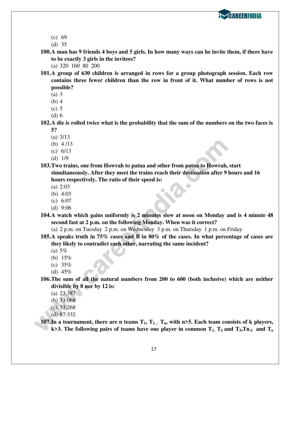 CLAT 2015 UG Question Paper with Answer Key - Page 17