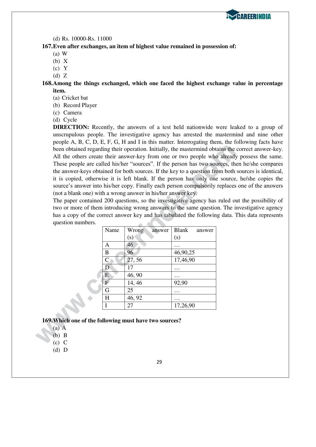 CLAT 2015 UG Question Paper with Answer Key - Page 29