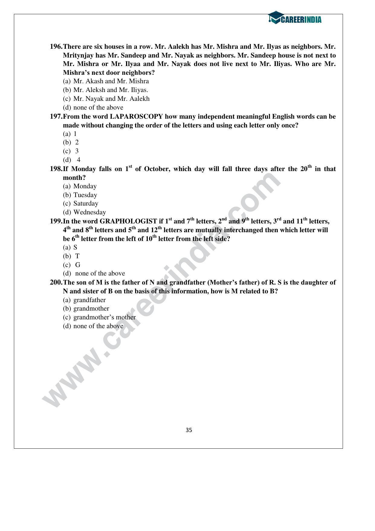 CLAT 2015 UG Question Paper with Answer Key - Page 35