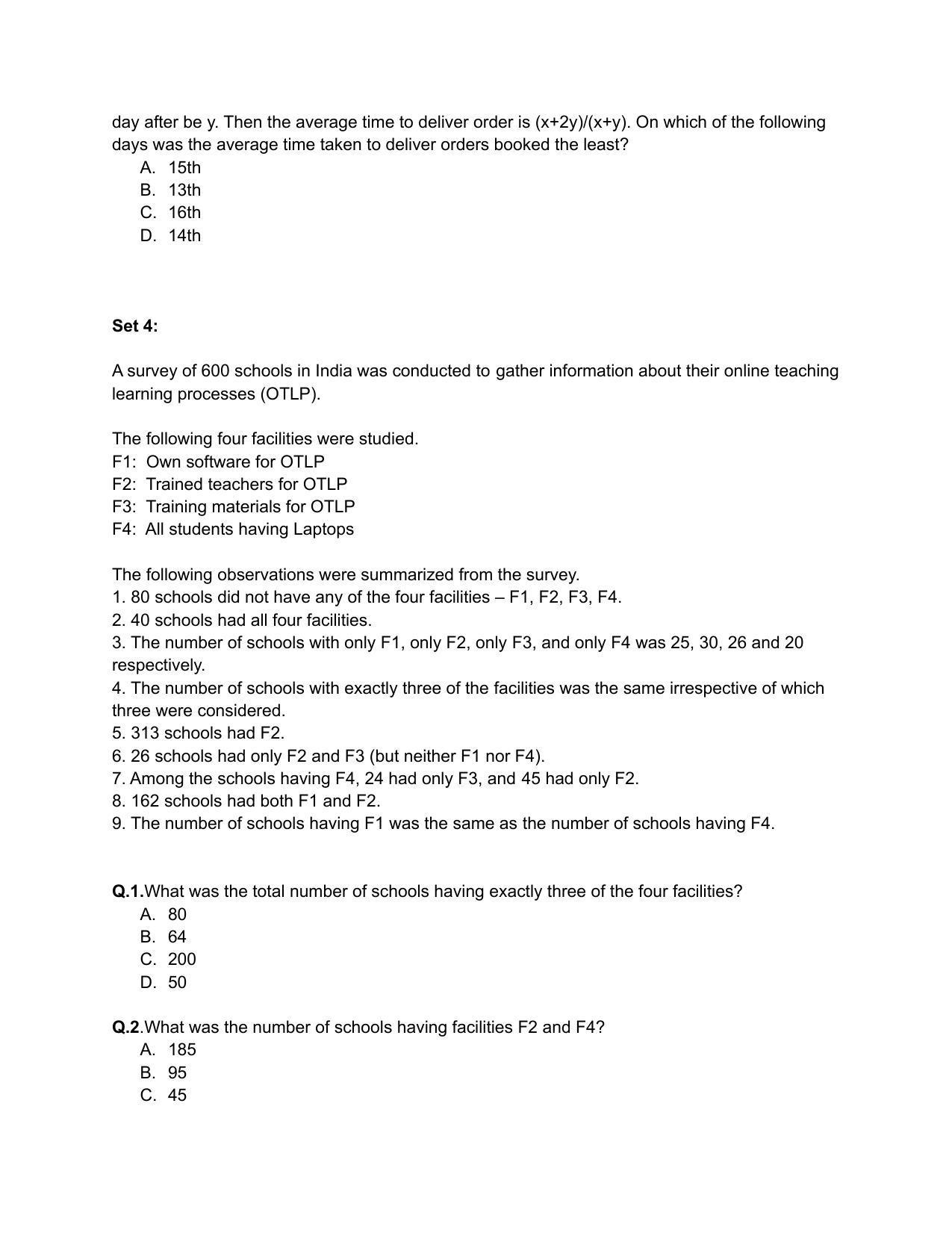 CAT 2020 CAT DILR Slot 3 Question Paper - Page 5
