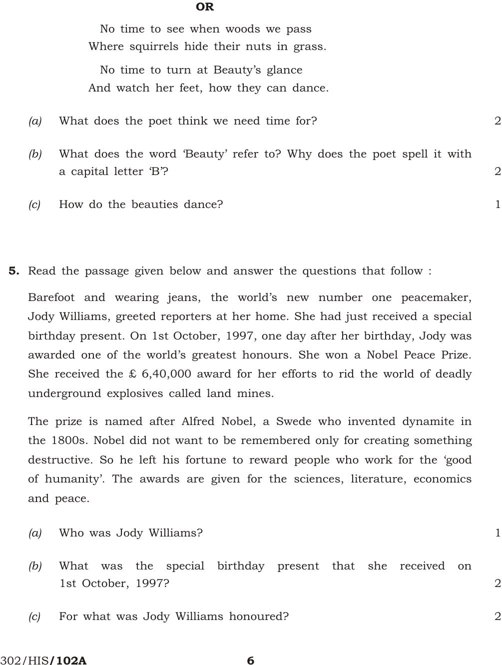 NIOS April 2015 Class 12 English Question Paper - Page 6
