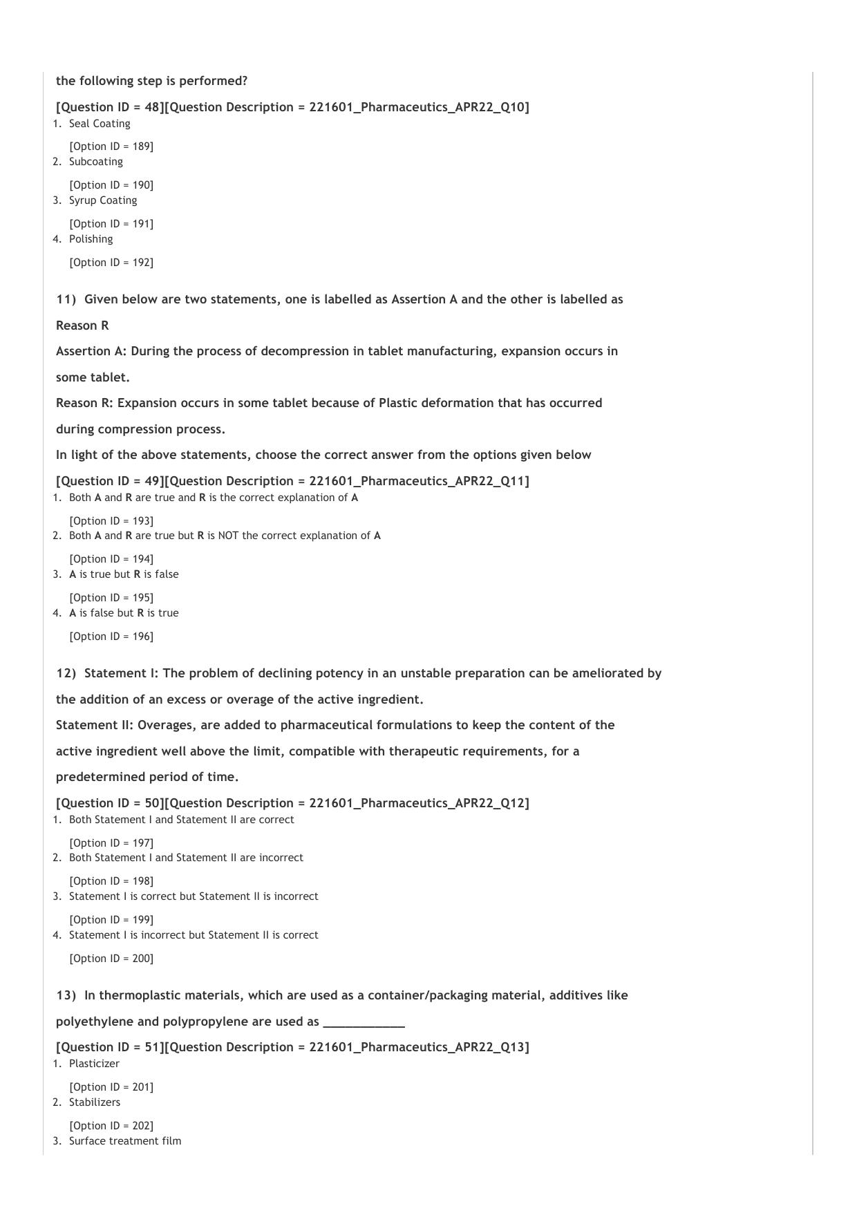 GPAT 2022 Question Paper - Page 14