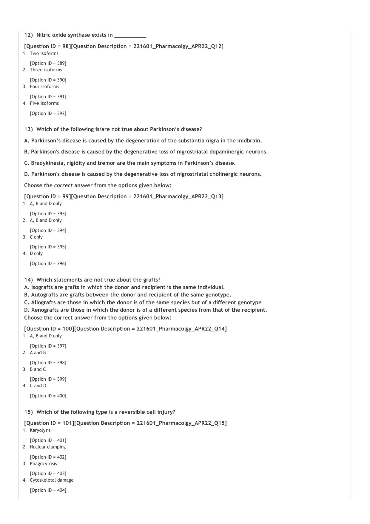 GPAT 2022 Question Paper - Page 27