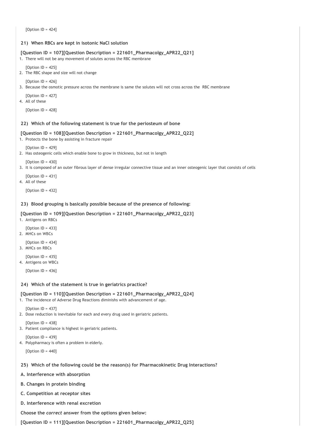 GPAT 2022 Question Paper - Page 29