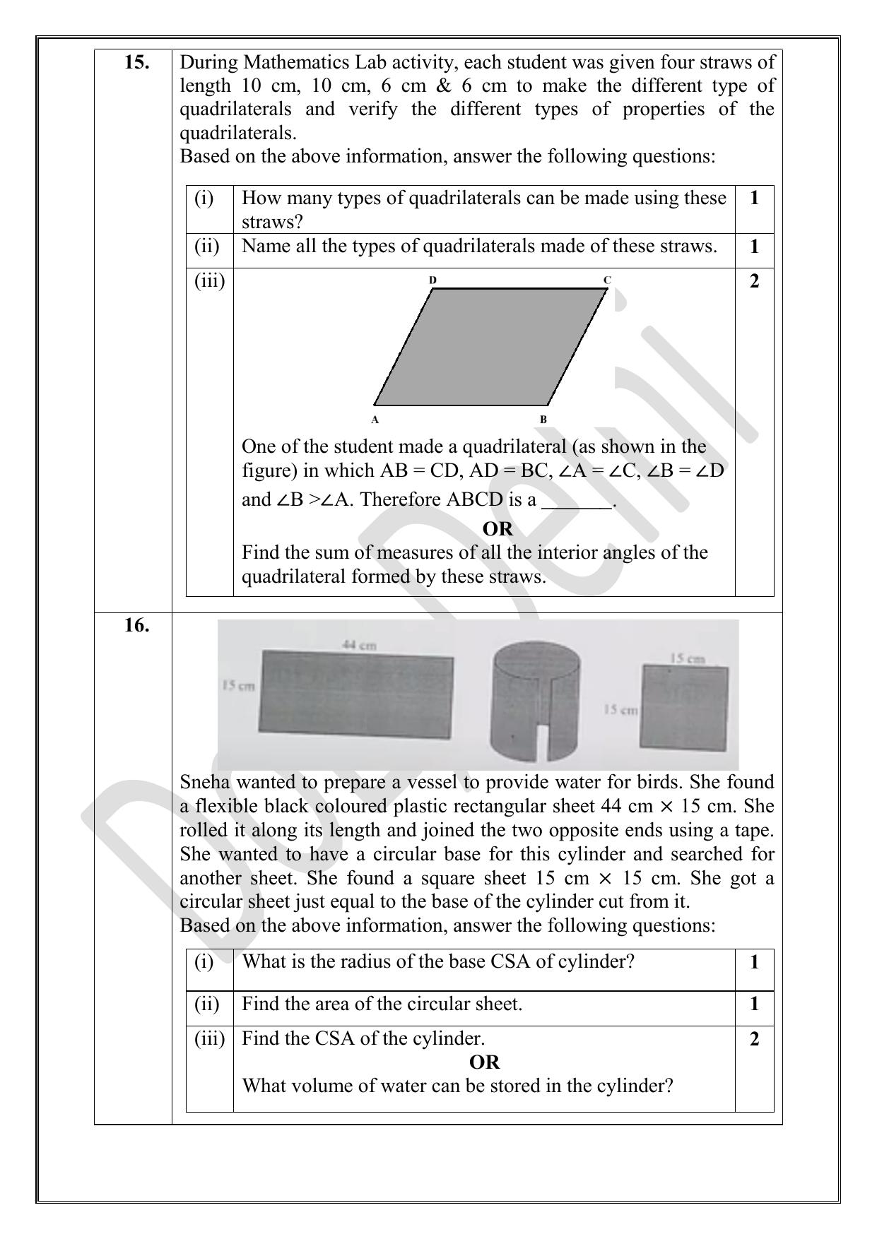 Edudel Class 8 Maths (English) Practice Papers-2 (2023-24) - Page 6