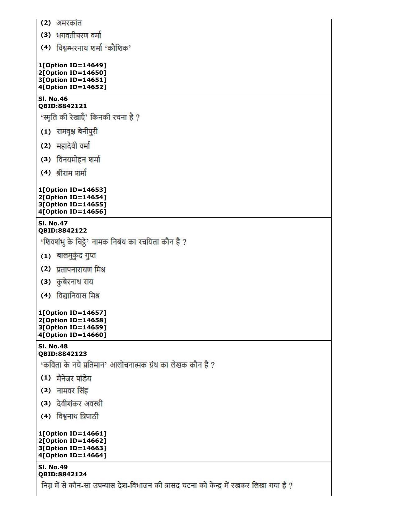 CUET (PG) 2022: PGQP-06 Hindi (05-09-2022) Question Paper - Page 23