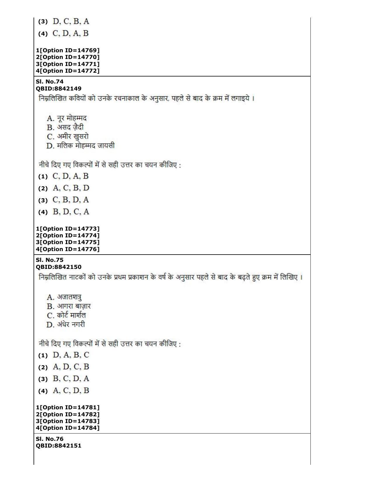 CUET (PG) 2022: PGQP-06 Hindi (05-09-2022) Question Paper - Page 31
