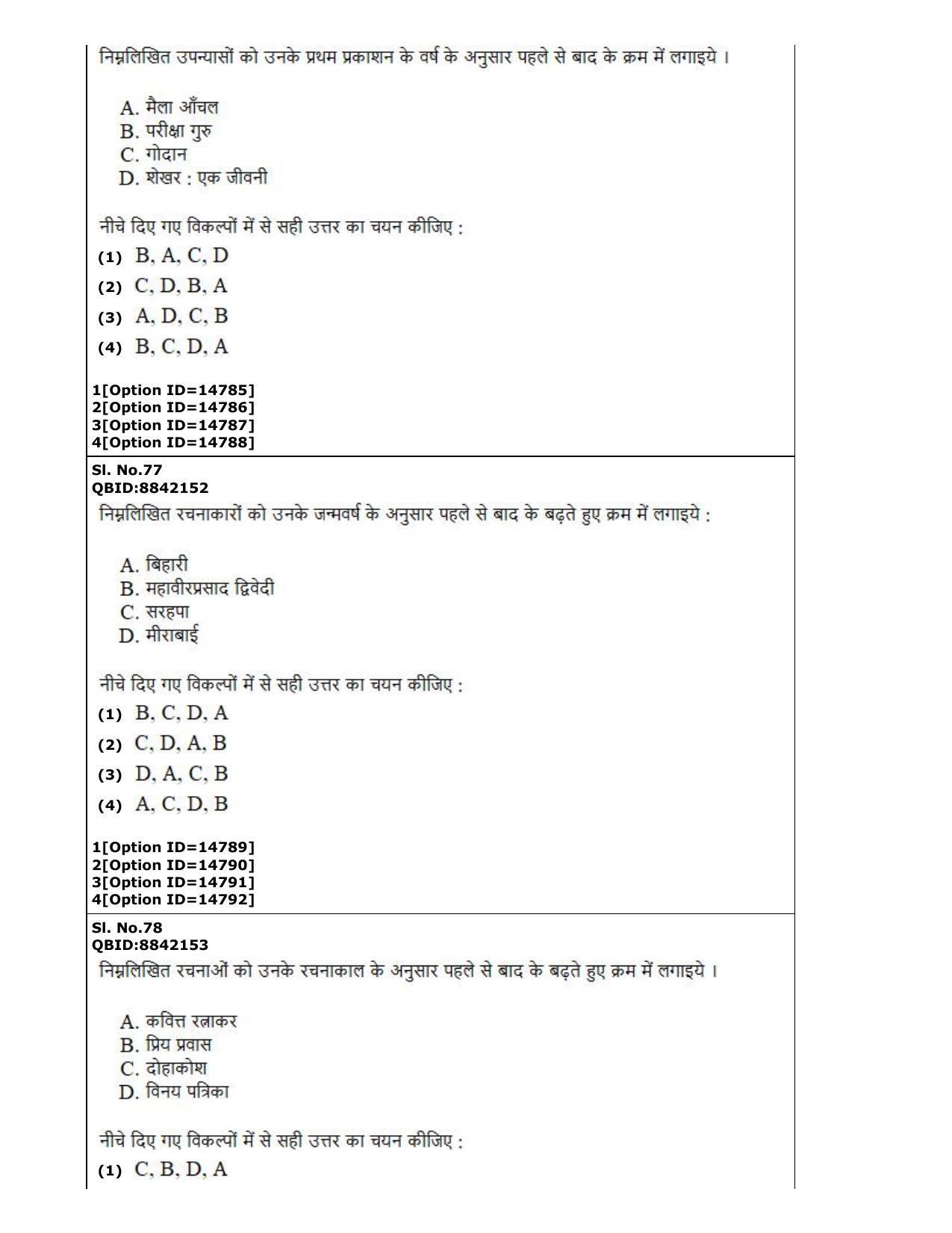 CUET (PG) 2022: PGQP-06 Hindi (05-09-2022) Question Paper - Page 32