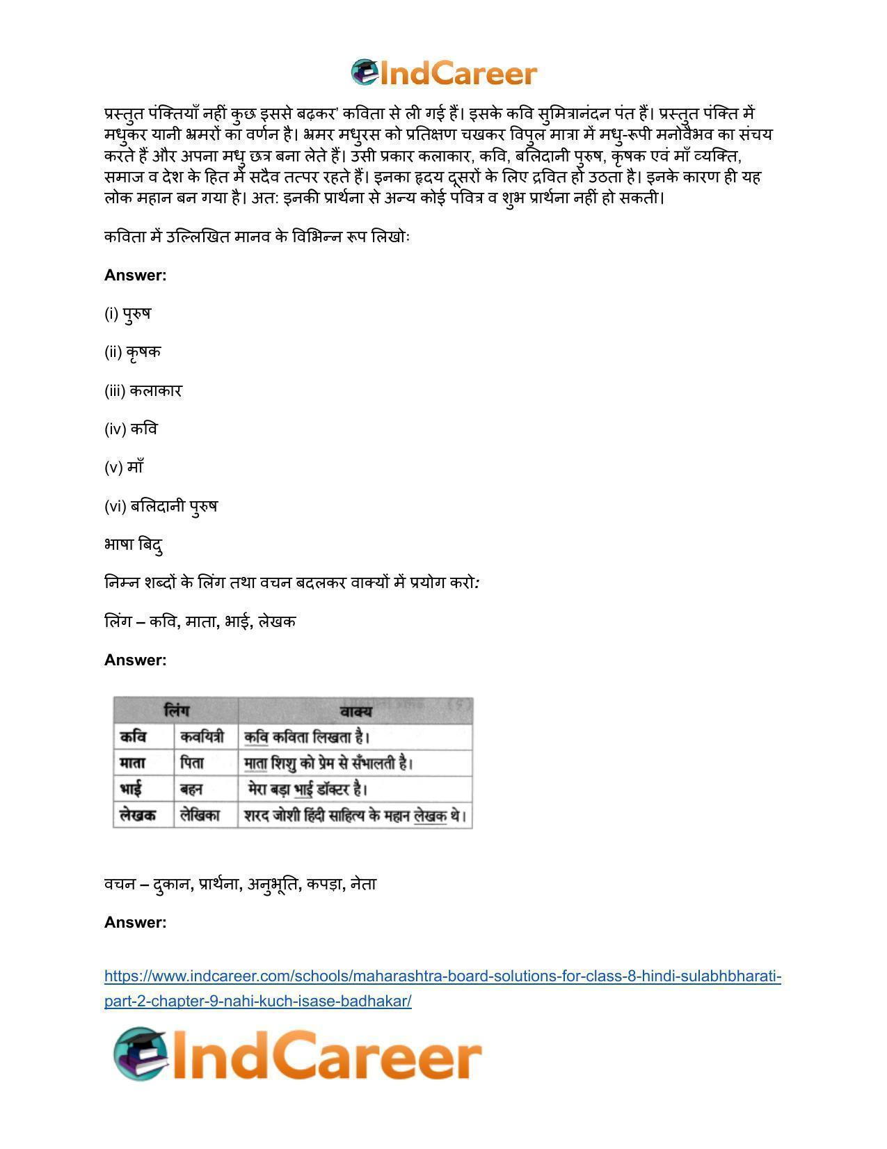 Maharashtra Board Solutions for Class 8- Hindi Sulabhbharati (Part 2): Chapter 9- नहीं कुछ इससे बढ़कर - Page 4