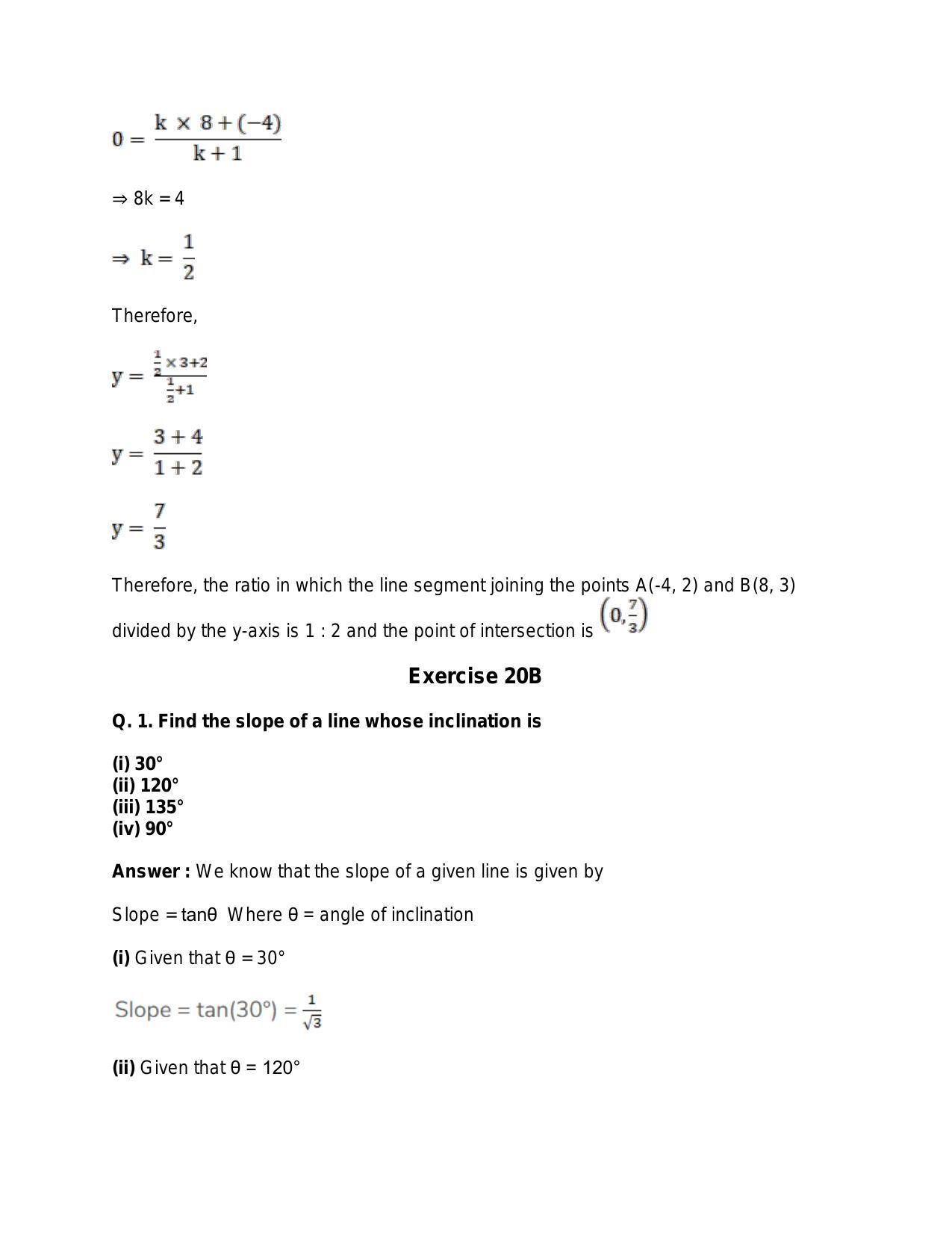 Chapter 20: Straight Lines: RS Aggarwal Class 11 Solutions  - Page 24