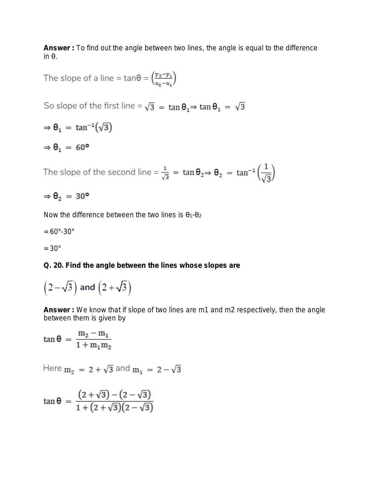 Chapter 20: Straight Lines: RS Aggarwal Class 11 Solutions  - Page 39