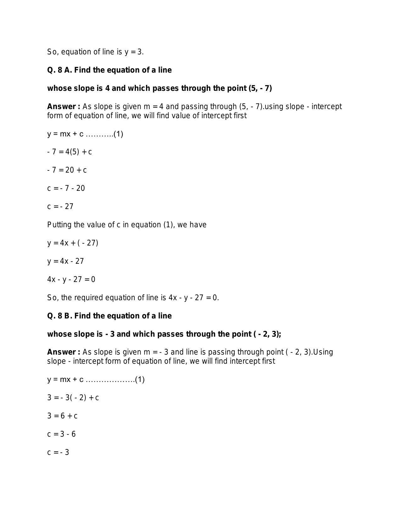 Chapter 20: Straight Lines: RS Aggarwal Class 11 Solutions  - Page 49