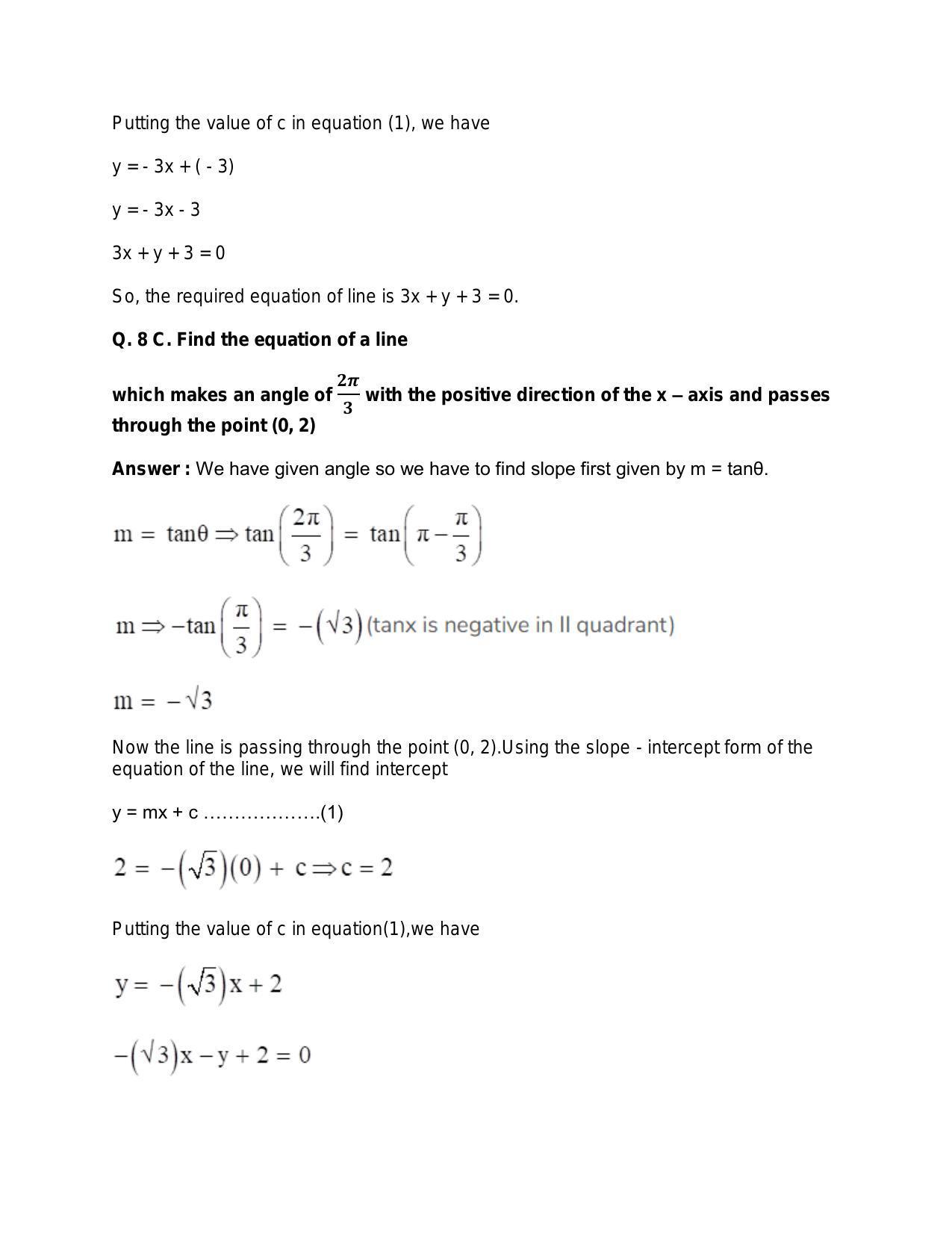 Chapter 20: Straight Lines: RS Aggarwal Class 11 Solutions  - Page 50