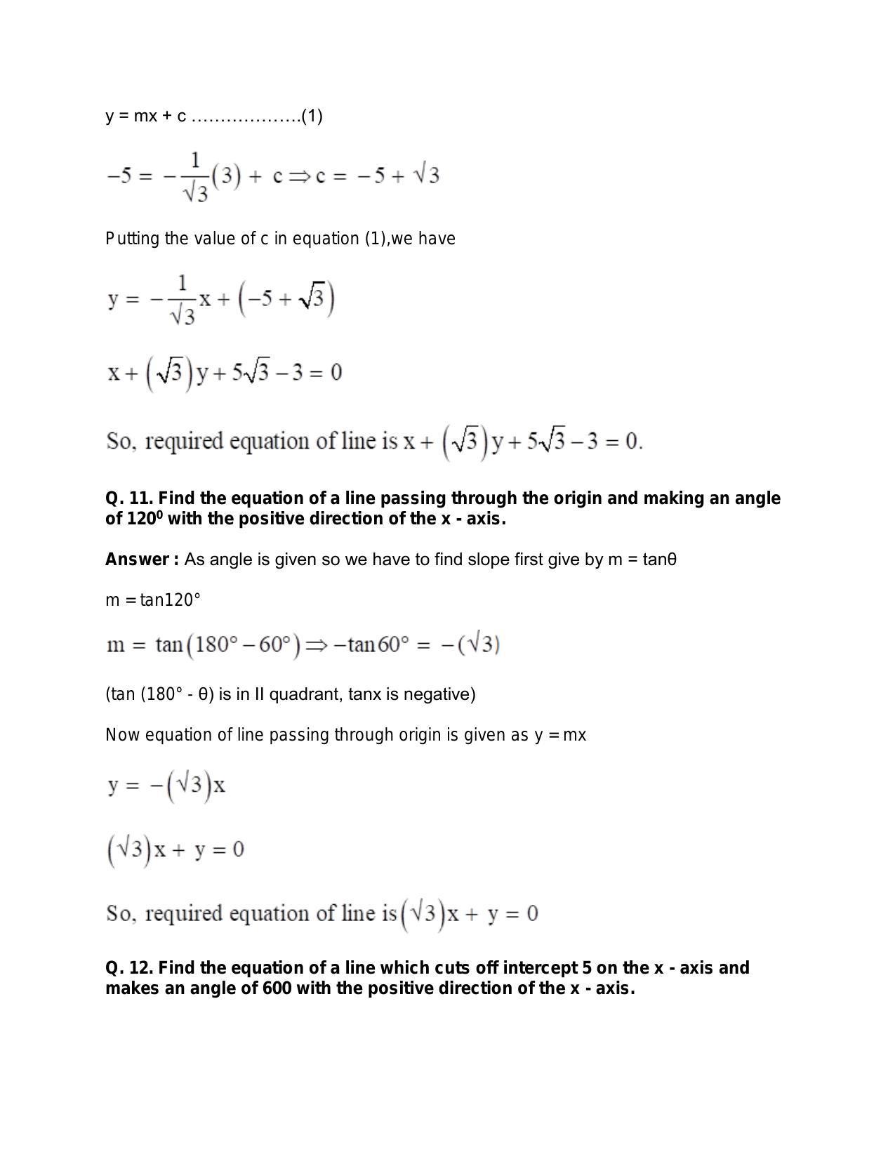 Chapter 20: Straight Lines: RS Aggarwal Class 11 Solutions  - Page 52