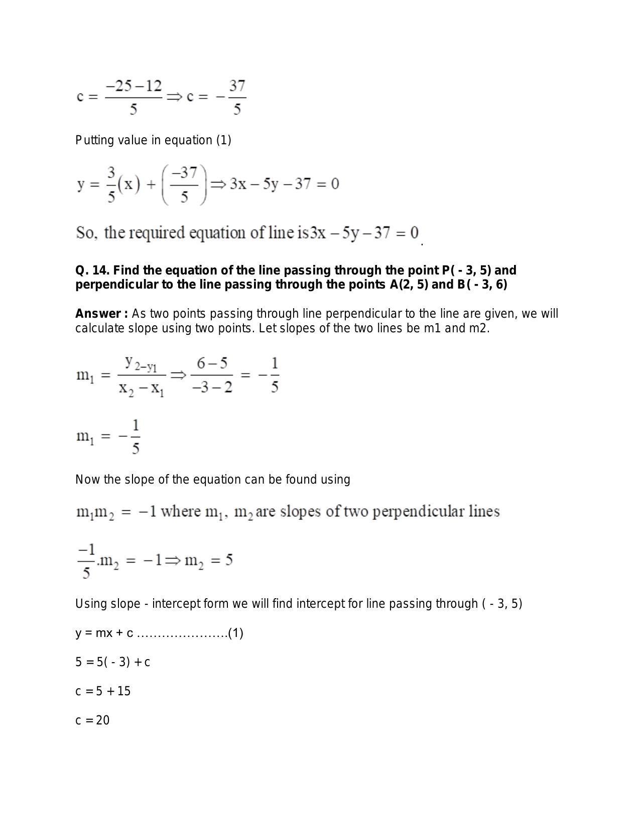 Chapter 20: Straight Lines: RS Aggarwal Class 11 Solutions  - Page 54