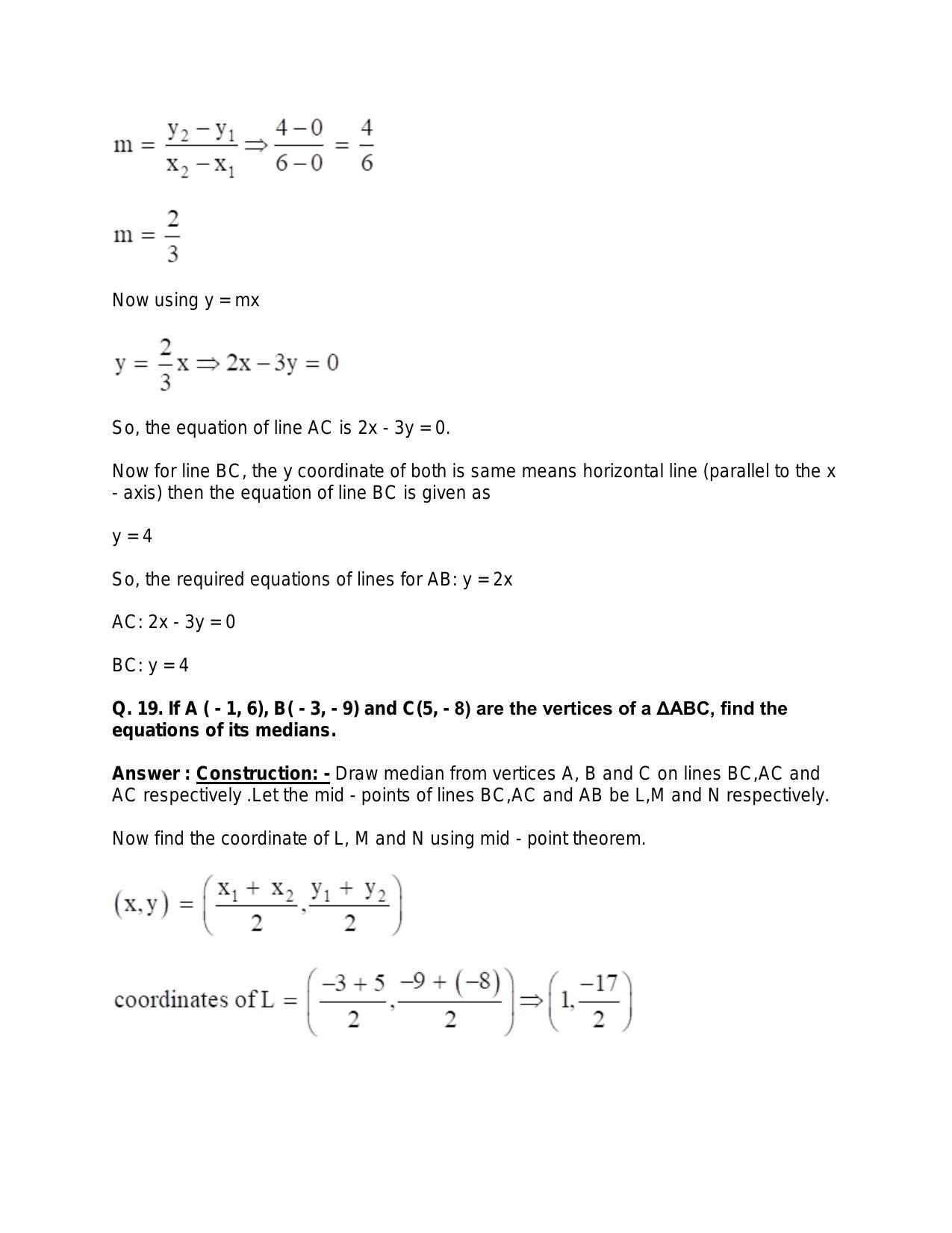 Chapter 20: Straight Lines: RS Aggarwal Class 11 Solutions  - Page 60
