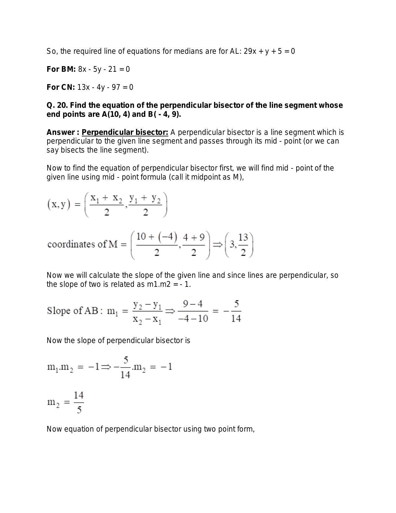 Chapter 20: Straight Lines: RS Aggarwal Class 11 Solutions  - Page 63