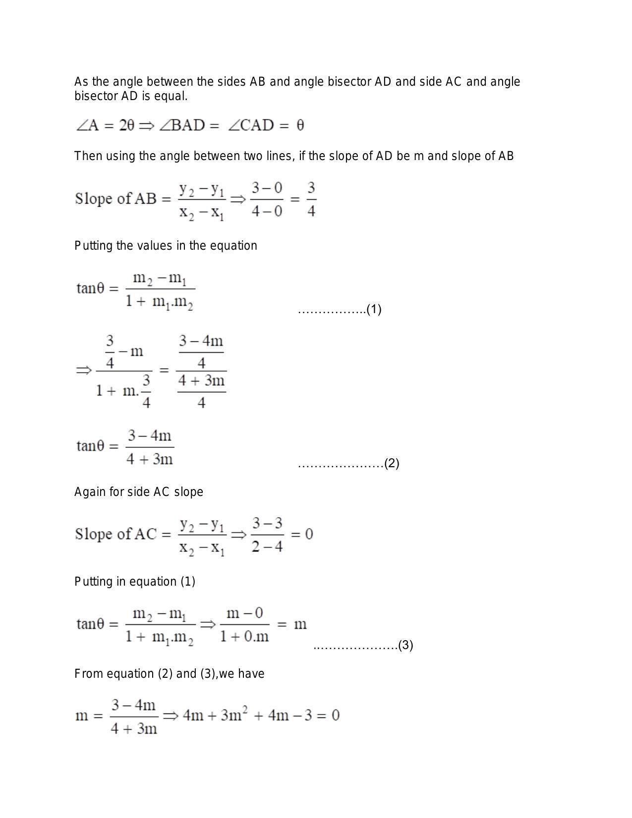 Chapter 20: Straight Lines: RS Aggarwal Class 11 Solutions  - Page 67