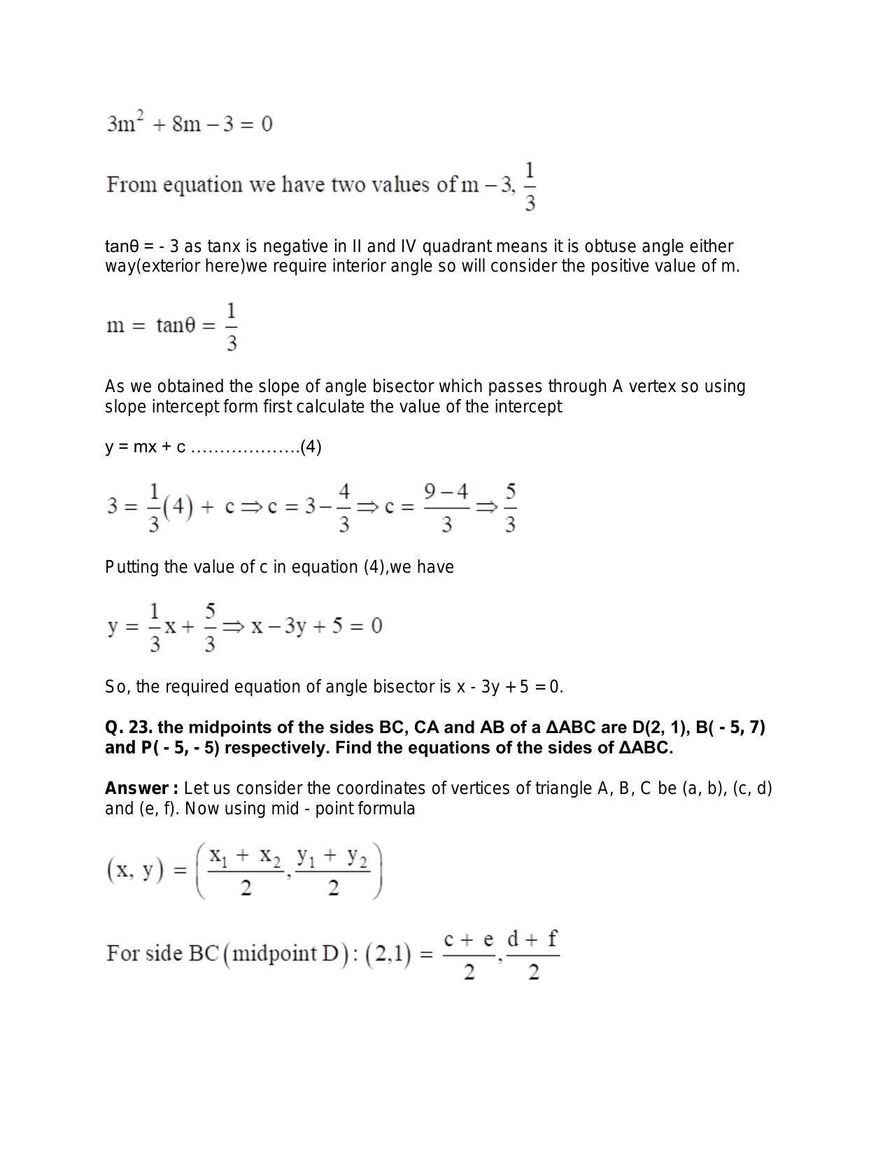Chapter 20: Straight Lines: RS Aggarwal Class 11 Solutions  - Page 68