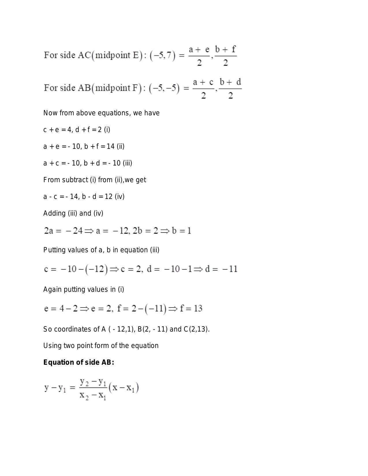 Chapter 20: Straight Lines: RS Aggarwal Class 11 Solutions  - Page 69