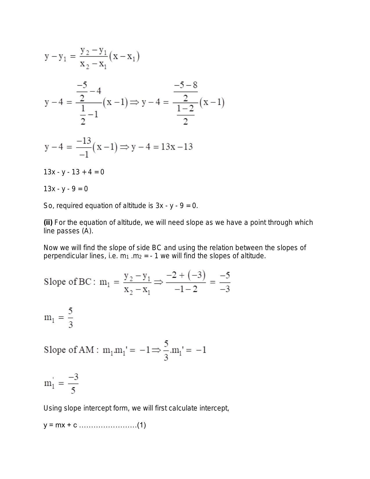 Chapter 20: Straight Lines: RS Aggarwal Class 11 Solutions  - Page 72