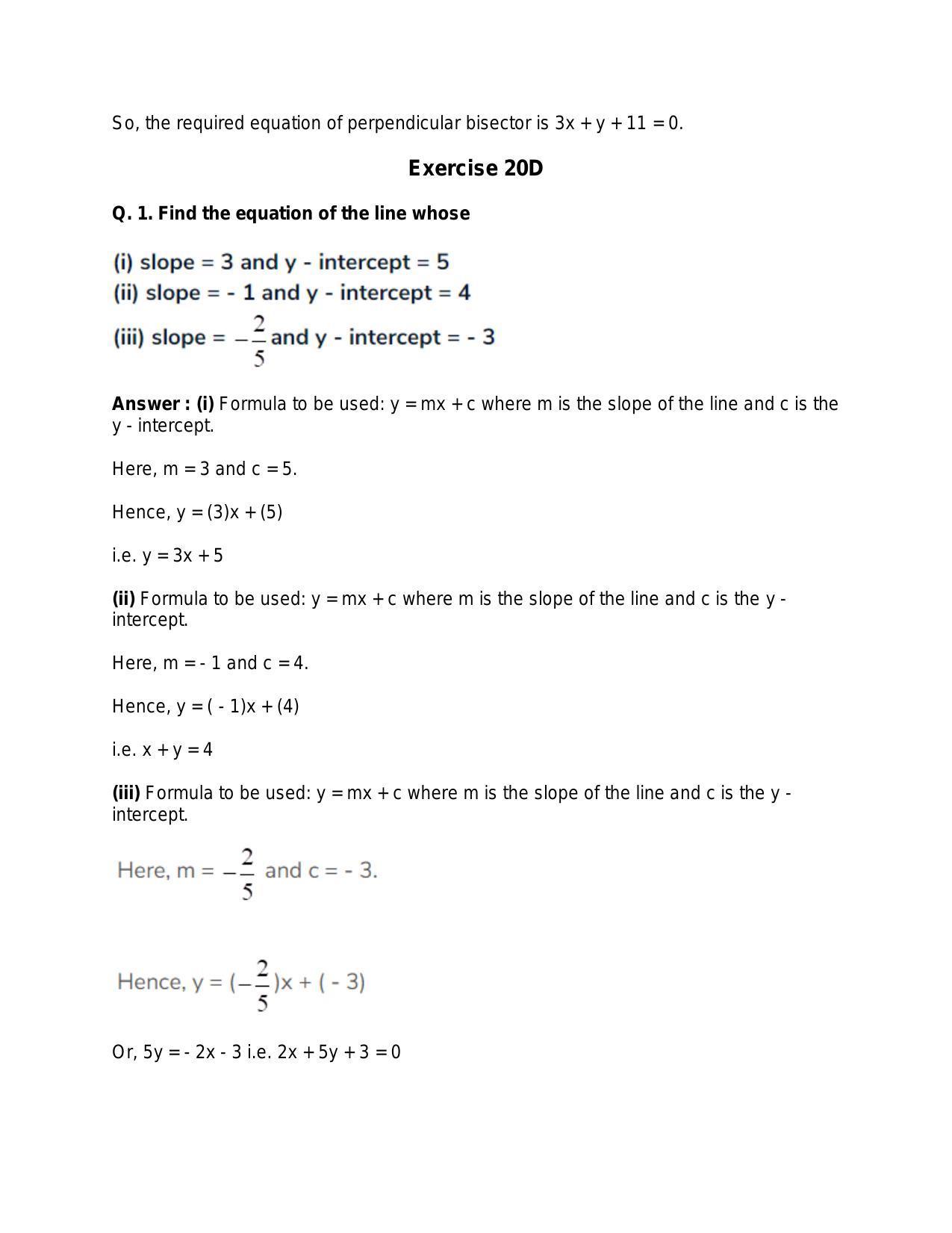 Chapter 20: Straight Lines: RS Aggarwal Class 11 Solutions  - Page 74