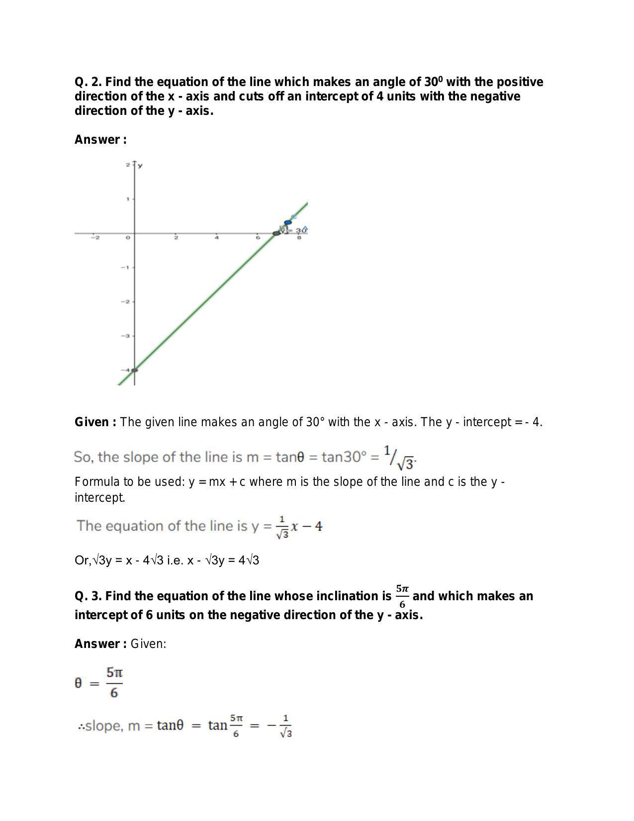 Chapter 20: Straight Lines: RS Aggarwal Class 11 Solutions  - Page 75