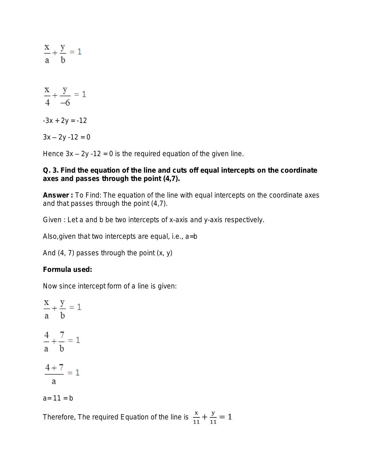 Chapter 20: Straight Lines: RS Aggarwal Class 11 Solutions  - Page 92