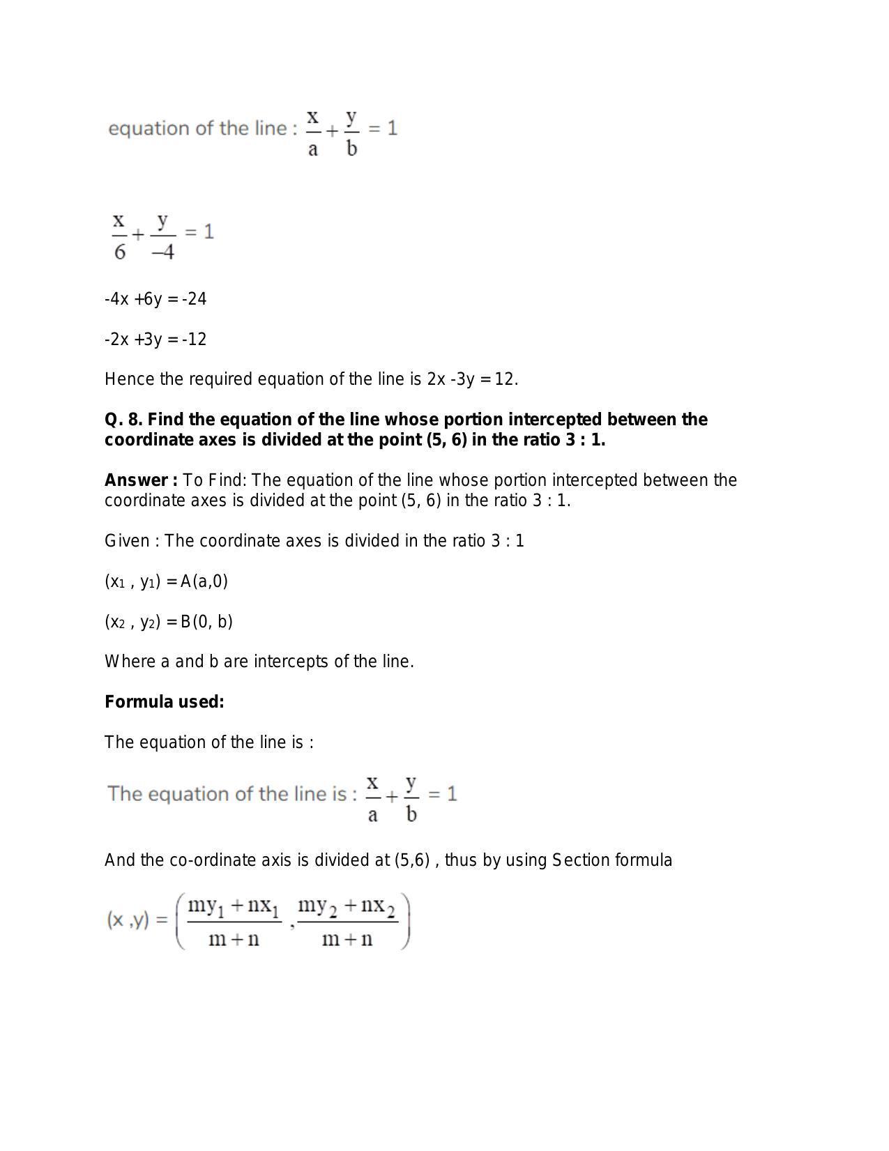 Chapter 20: Straight Lines: RS Aggarwal Class 11 Solutions  - Page 98