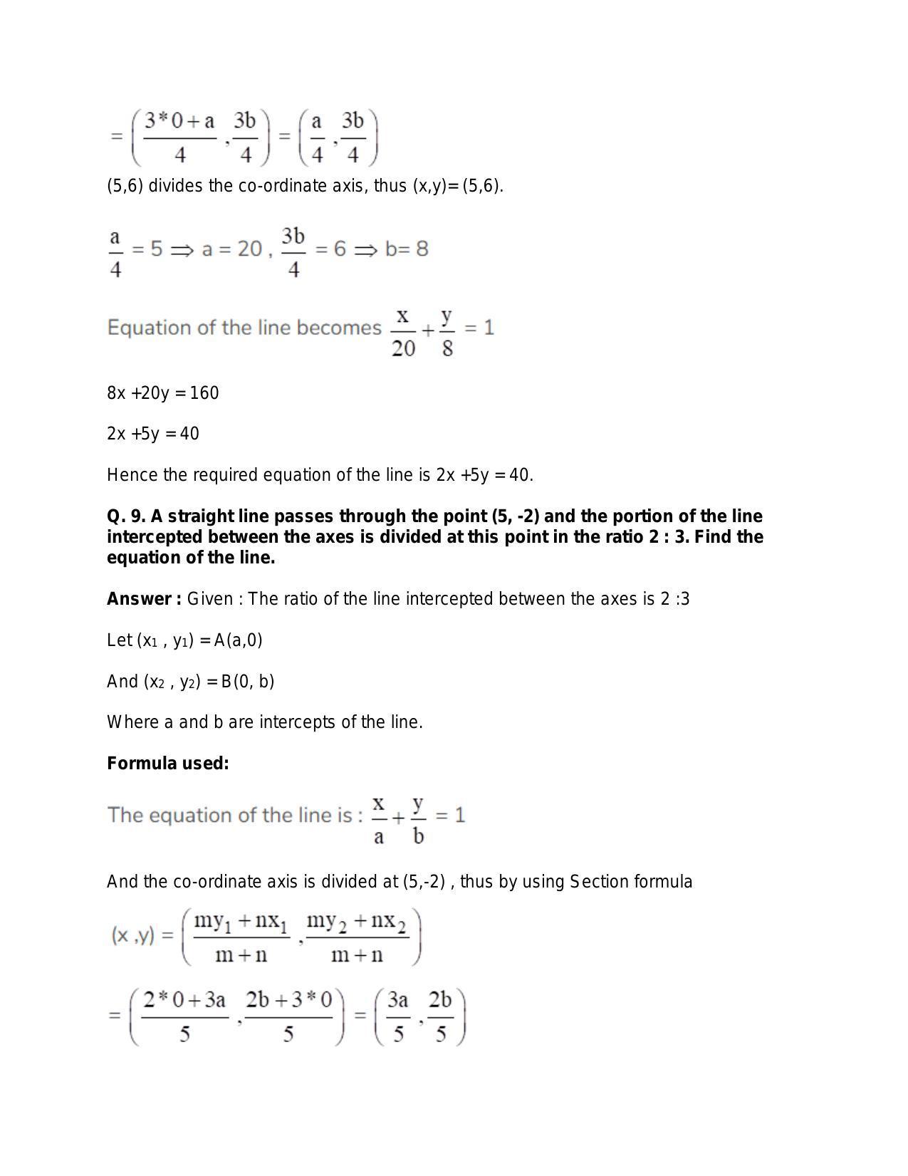 Chapter 20: Straight Lines: RS Aggarwal Class 11 Solutions  - Page 99