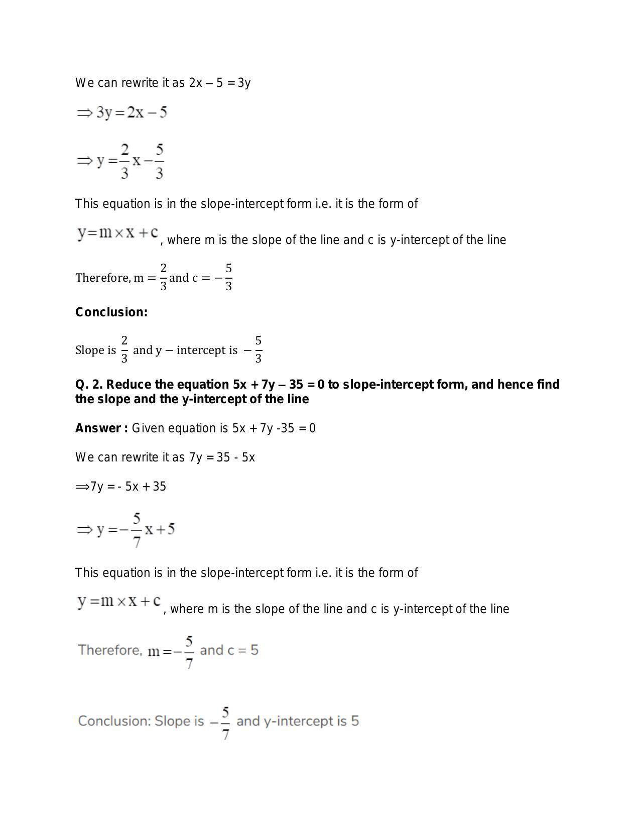 Chapter 20: Straight Lines: RS Aggarwal Class 11 Solutions  - Page 107