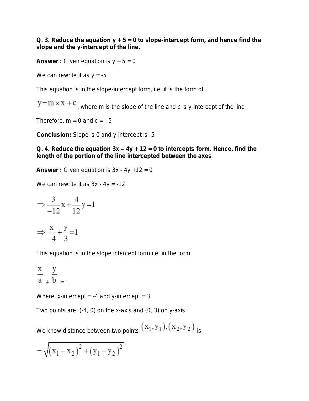 Chapter 20: Straight Lines: RS Aggarwal Class 11 Solutions  - Page 108