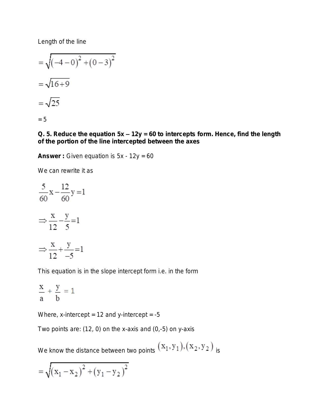 Chapter 20: Straight Lines: RS Aggarwal Class 11 Solutions  - Page 109