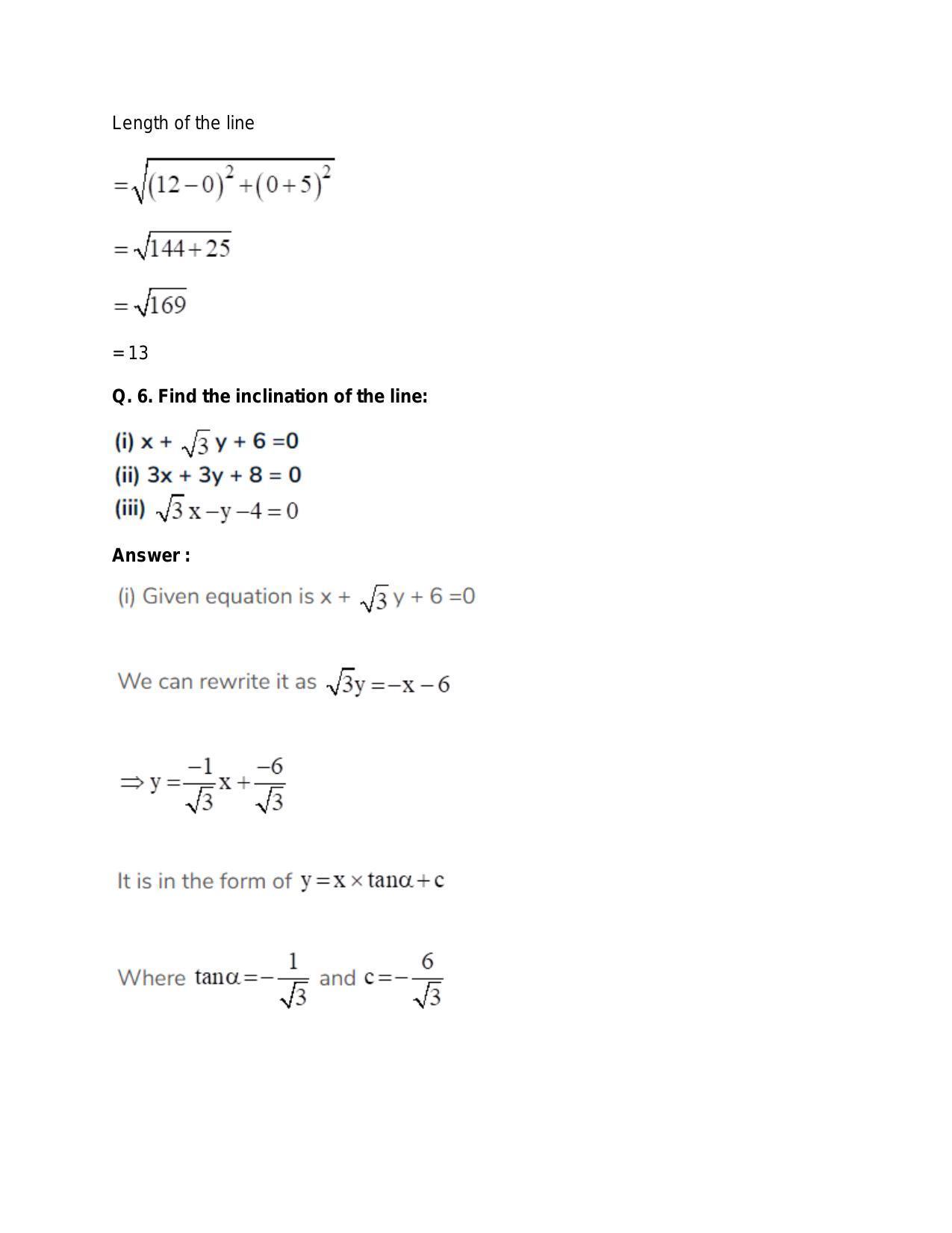 Chapter 20: Straight Lines: RS Aggarwal Class 11 Solutions  - Page 110