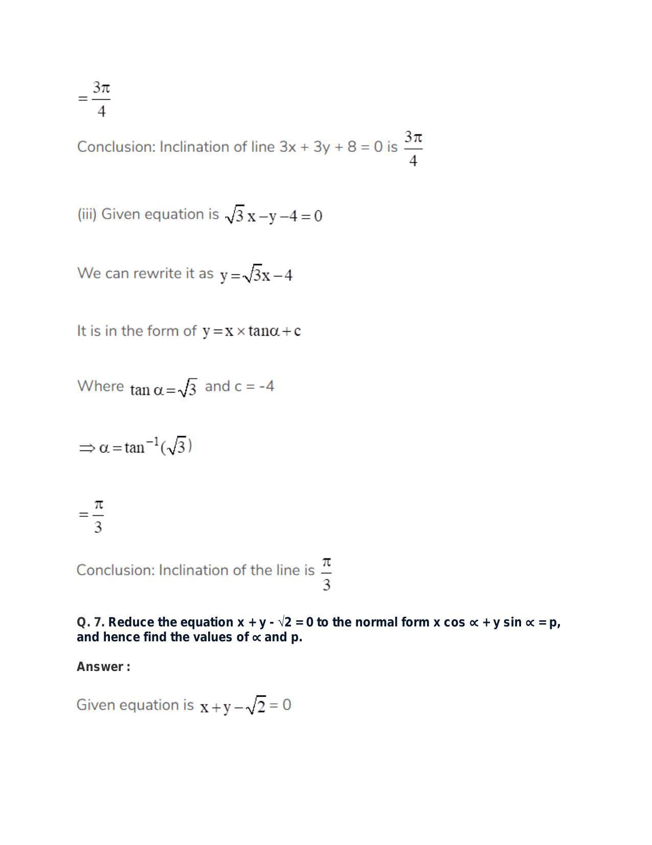 Chapter 20: Straight Lines: RS Aggarwal Class 11 Solutions  - Page 112