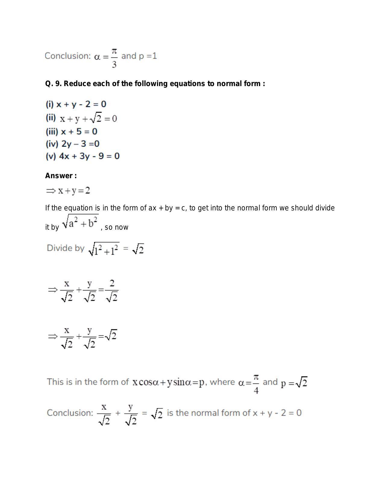 Chapter 20: Straight Lines: RS Aggarwal Class 11 Solutions  - Page 115