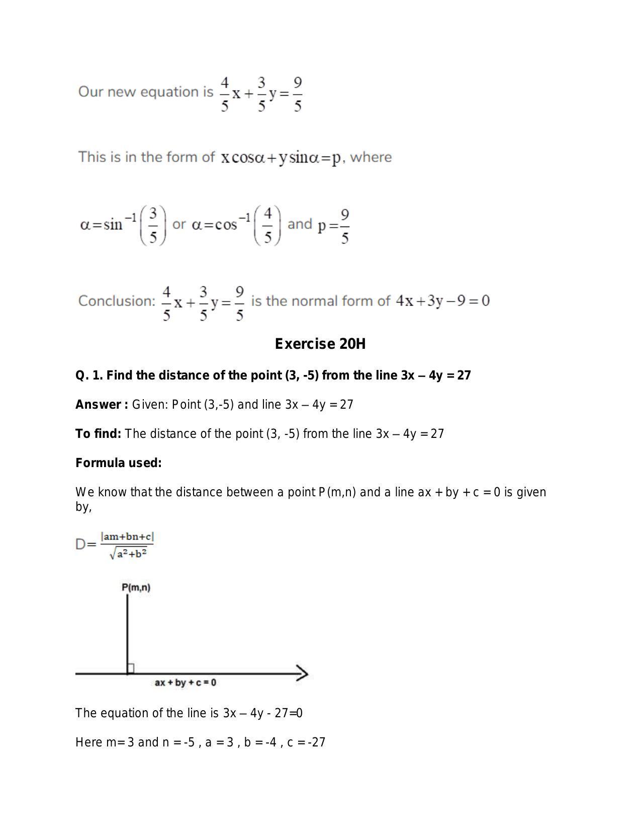 Chapter 20: Straight Lines: RS Aggarwal Class 11 Solutions  - Page 118